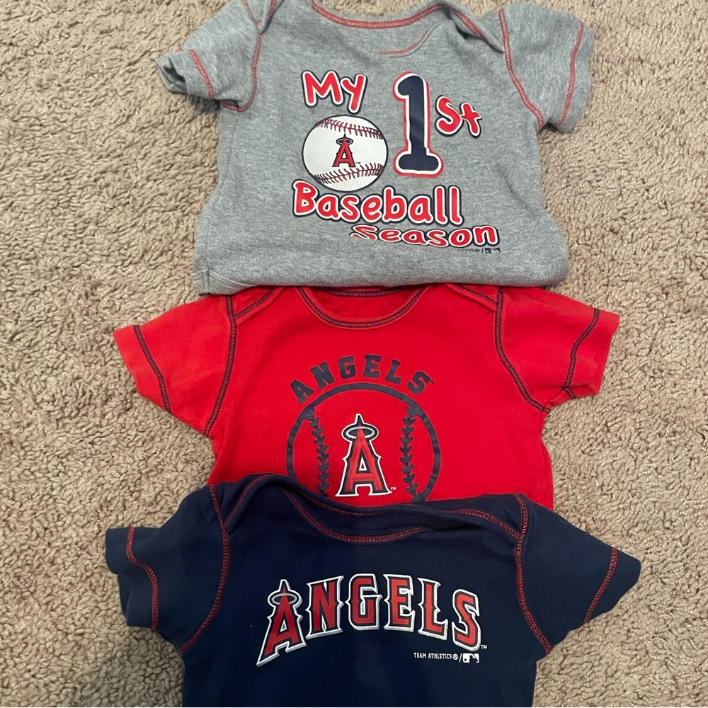 Angels Baseball Onesies